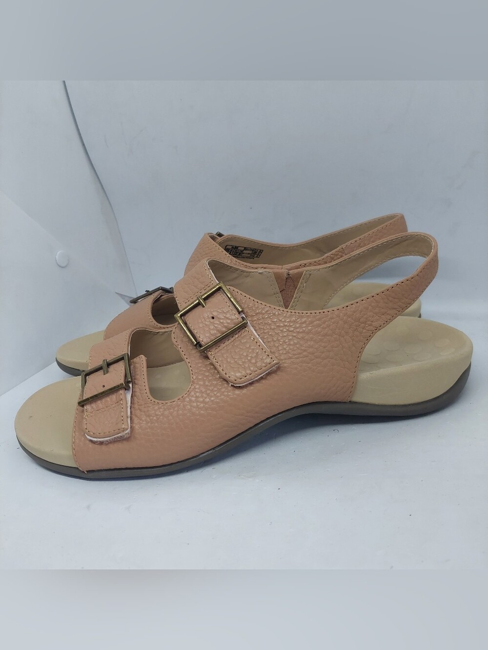 Vionic Albie Sandals Womens Size 11 Macaroon Pink Leather Orthotic Casual Shoes